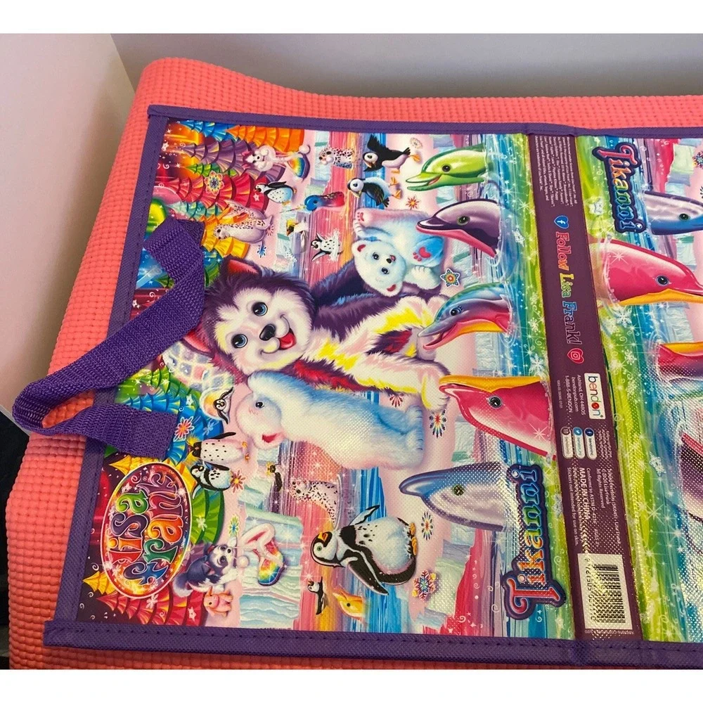 LISA FRANK TIKANNI Trifold Portfolio Binder Carrying Case‎ Color Activity 2020